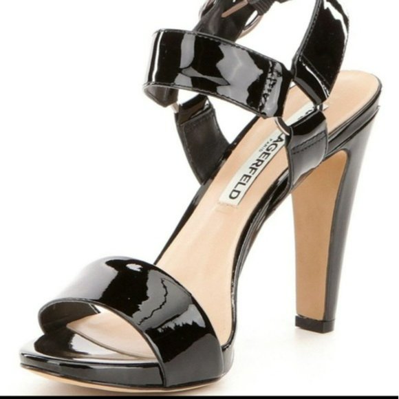 Karl Lagerfeld Paris Cieone Ankle Strap Patent Leather Dress Sandals -8.5 - Picture 3 of 9